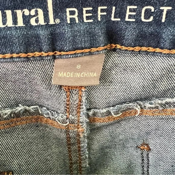 Natural Reflections Women’s Ankle Skinny Distressed Denim Jeans Raw Hem Size 8 - Picture 8 of 8